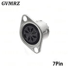 2PCS/lot 3/4/5/6/7/8PIN Panel Mount Male Female Jack DIN Adapter MIDI Cable Connector 3P 4P 5P 6P
