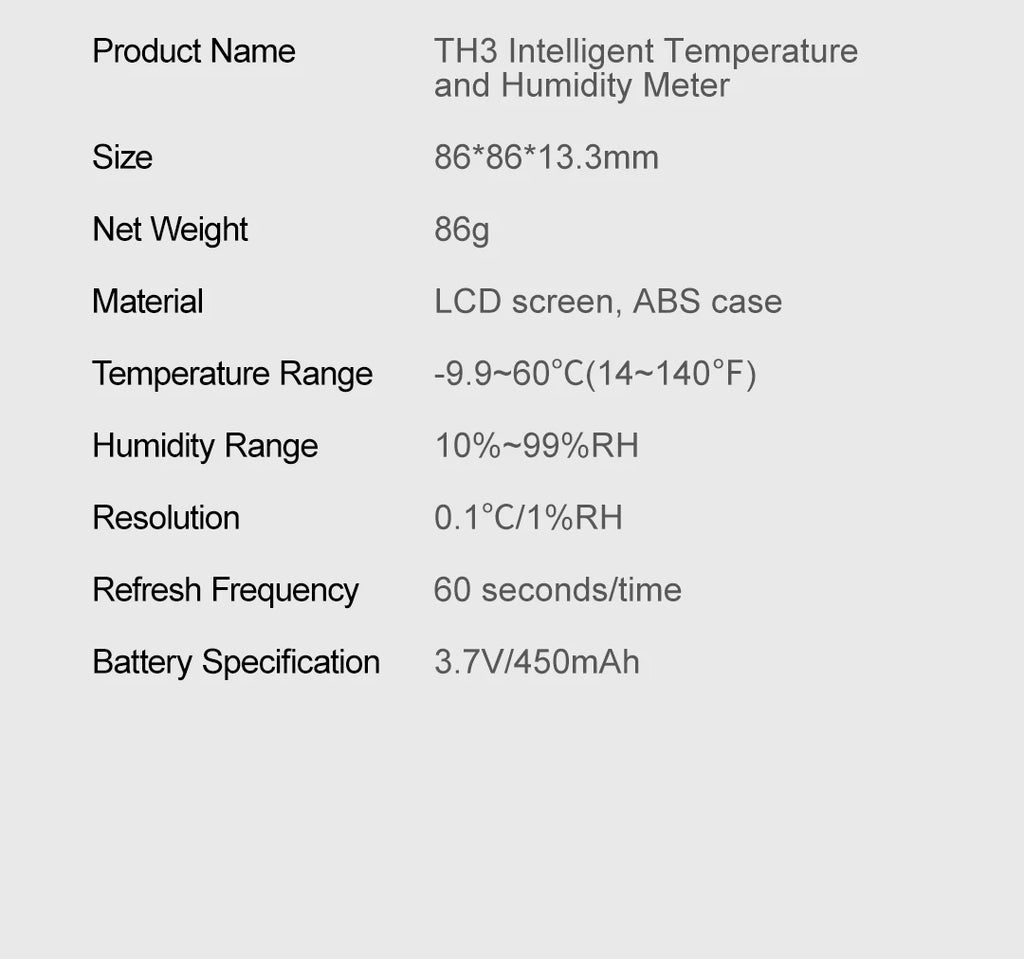 New DUKA TH3 Electronic Temperature Humidity Sensor Wifi Smart Electric Digital Hygrometer Thermometer Clocks Weather Station