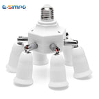 1pc E26 E27 to 4E27 7E27 Adjustable Rotatable Screw Led Lamp CFL Bulb Base Holder Light Socket Adapter Converter Splitter