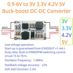 2 In 1 Auto Buck-Boost DC-DC Converter 0.9-6V to 3V 3.3V 4.2V 5V PWM PFM Voltage Regulator for LINO LIPO Lifpo4 Nimh Batery
