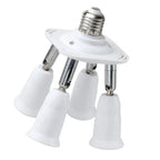 3/4/5 E26 E27 Edison Screw CFL LED Lamp Bulb Base Adapter Anti-Flame PBT Pendant Ceiling Mount Light Socket Splitter Extender