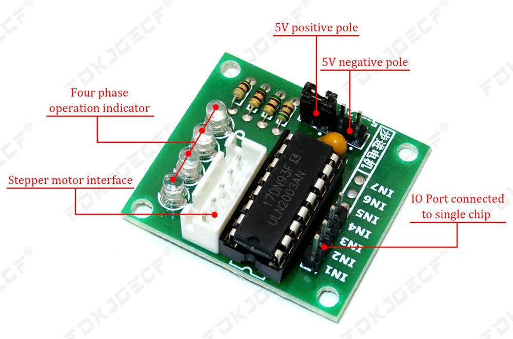 ULN2003 Stepper Motor Driver Board Module for 5V 4-phase 5 line 28BYJ-48 For Arduino