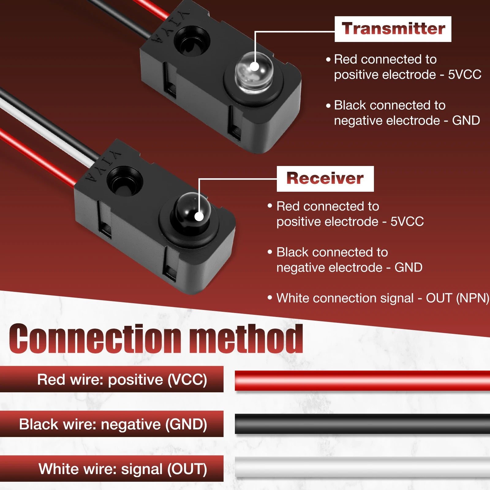 4 Pairs DC5V Infrared Beam Sensor Detector Anti Interference For IR Break Beam Sensor LED Counting Module Split Distance Sensor
