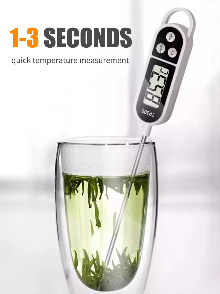 Stainless steel probe cooking food, barbecue stove, water, milk, oil, liquid meat, digital kitchen thermometer kitchen tools
