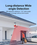 PGST Solar 120dB Independent Alarm Detector PIR Infrared Motion Sensor Siren Horn Home Security Protection Outdoor Waterproof