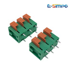 50pcs 5.08mm/0.2in 7.62mm/0.3in FFKDS KF141V/R 142V/R Spliceable PCB Push Spring Phoenix Contact Wire Terminal Block Connector