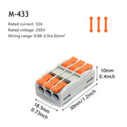 10/50pcs Wire Connector Spliceable Hard Wire Direct Insertion Multi Input And Multi Output Fast Wiring Terminal Block
