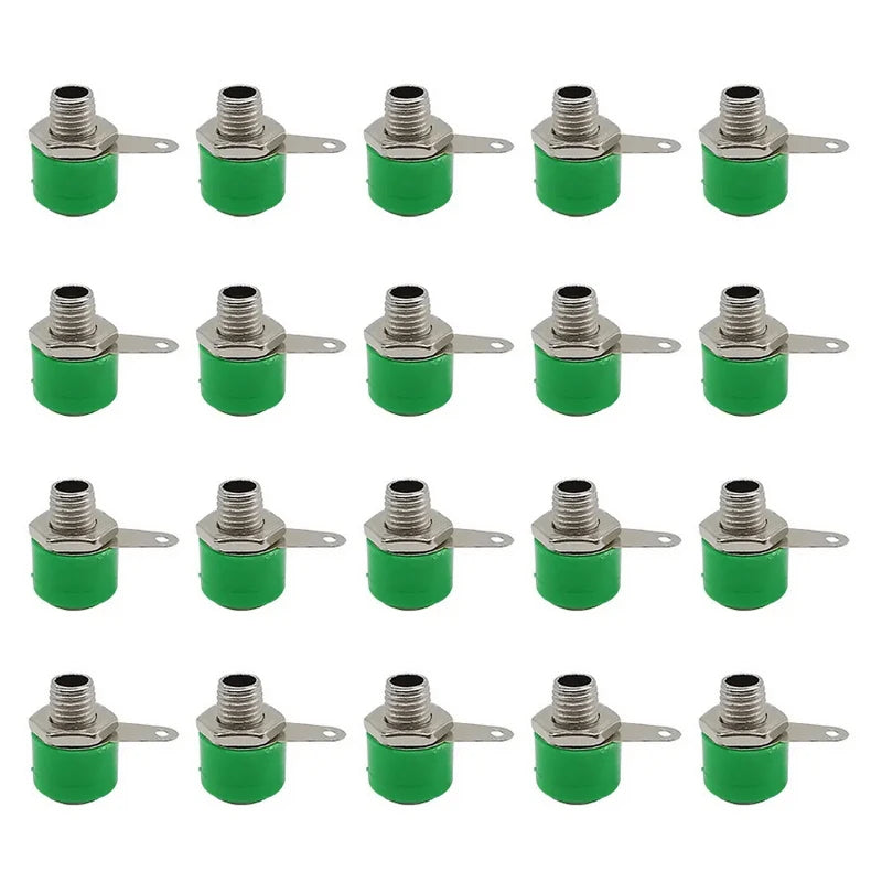 20Pcs 4mm Banana Socket Jack Female Connector Binding Post Speaker Panel Terminals Banana Plug Adapter 5 Colors
