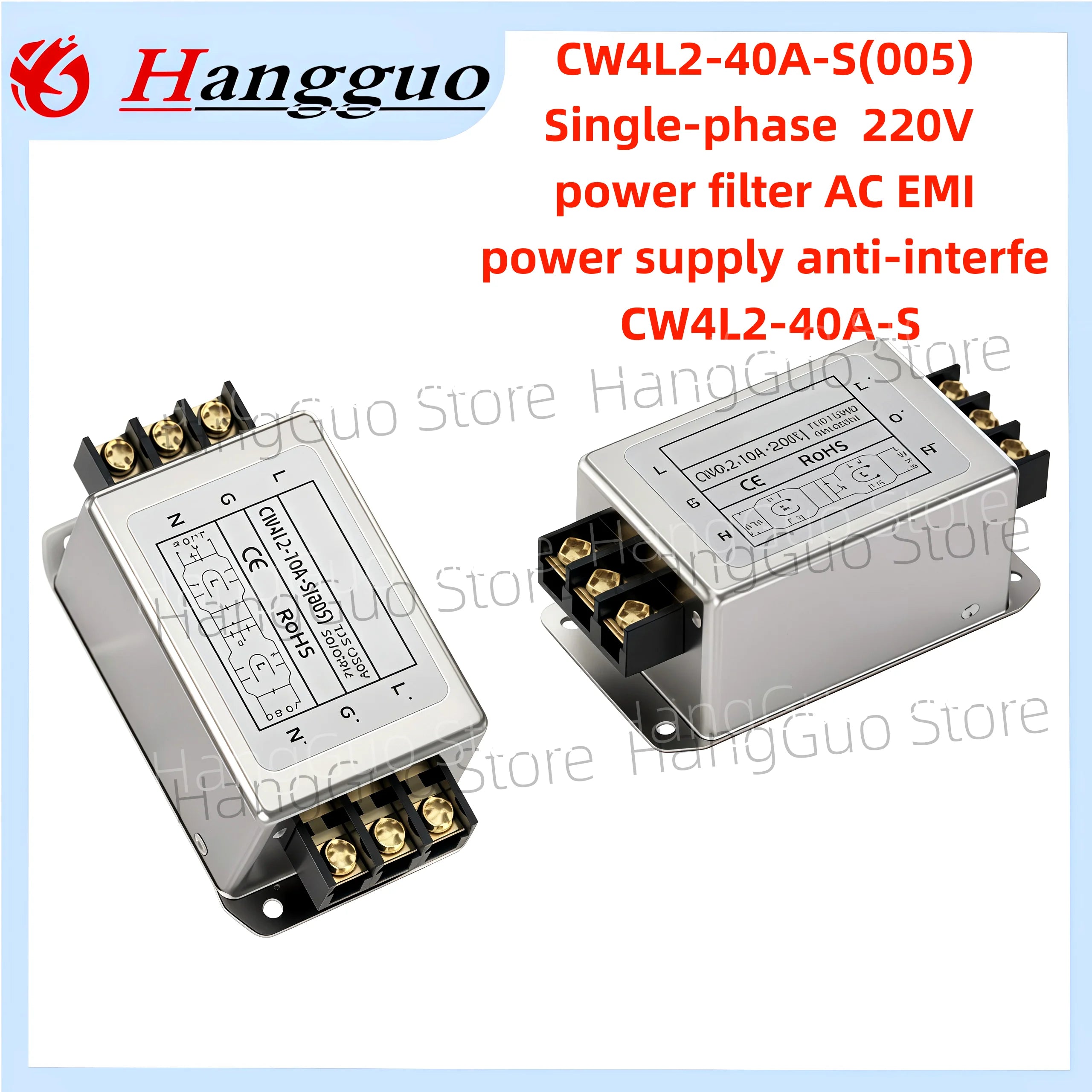 Brand new and original  CW4L2-40A-S(005) Single-phase  220V  power filter AC EMI power supply anti-interfe CW4L2-40A-S