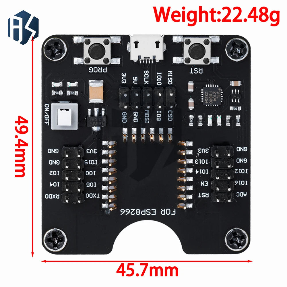 ESP8266/ESP32 Universal Firmware Flashing Fixture Tool  Programmer & Testing Board for ESP-32, ESP-12F/07S/12S Modules