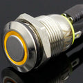 1PC 12MM with LED 3V 5V 12V 24V 220V Metal Button Switch Momentary push button auto reset waterproof illuminated
