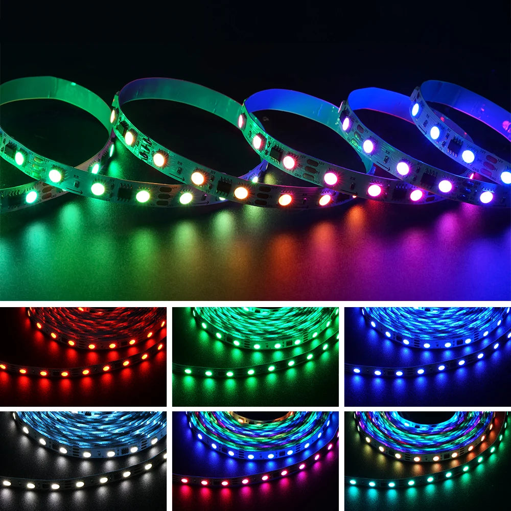 WS2814 DC12V 24V Led Strip Light 4 in 1 Similar SK6812 RGBW Pixels Addressable WS2811 RGBWW RGBCW 5050 3 Pin Lights IP30 65 67