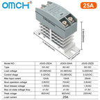 OMCH DIN Rail Solid State Relay SSR With Heatsink 10A 25A 40A 60A 80A 100A 120A DC-AC DC-DC AC-AC Single Phase Control
