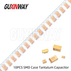10PCS ABCDE SMD Case Tantalum Capacitor 6.3v 10v 16v 25v 35v 50v 0.1UF 0.22UF 0.33UF 0.47UF 1UF 2.2UF 3.3UF 4.7UF 10UF 22UF 47UF