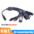 DC 5.5 × 2.1mm Female Conversion Cable DC to 3pin XLR/GX12 GX16 Aviation/Xiaomi Connector Car Battery Charger Adapter Cables