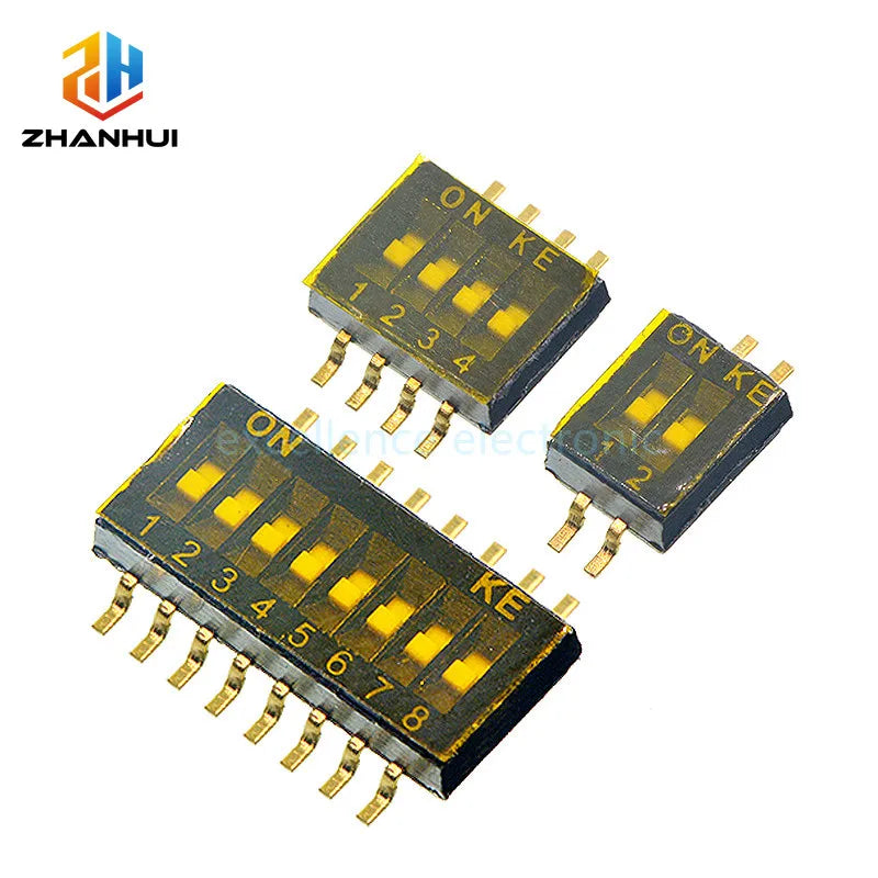 5Pcs SMD SMT 1.27mm DIP Switch Slide Type 1/2/3/4/5/6/8 Position for PCB Board