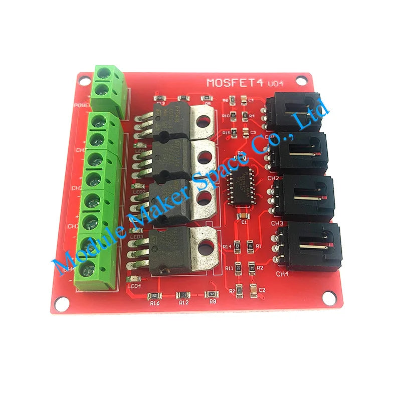 4 Channel One Four Route MOSFET Button IRF540 V4.0+ MOSFET Switch Module for Arduino Isolated Power Module