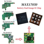 1/2/5/10/20/50PCS Original New MAX17050X Battery Fuel Gauge IC for Switch 2/Switch/NS Lite/NS Oled Battery Detection IC Chip