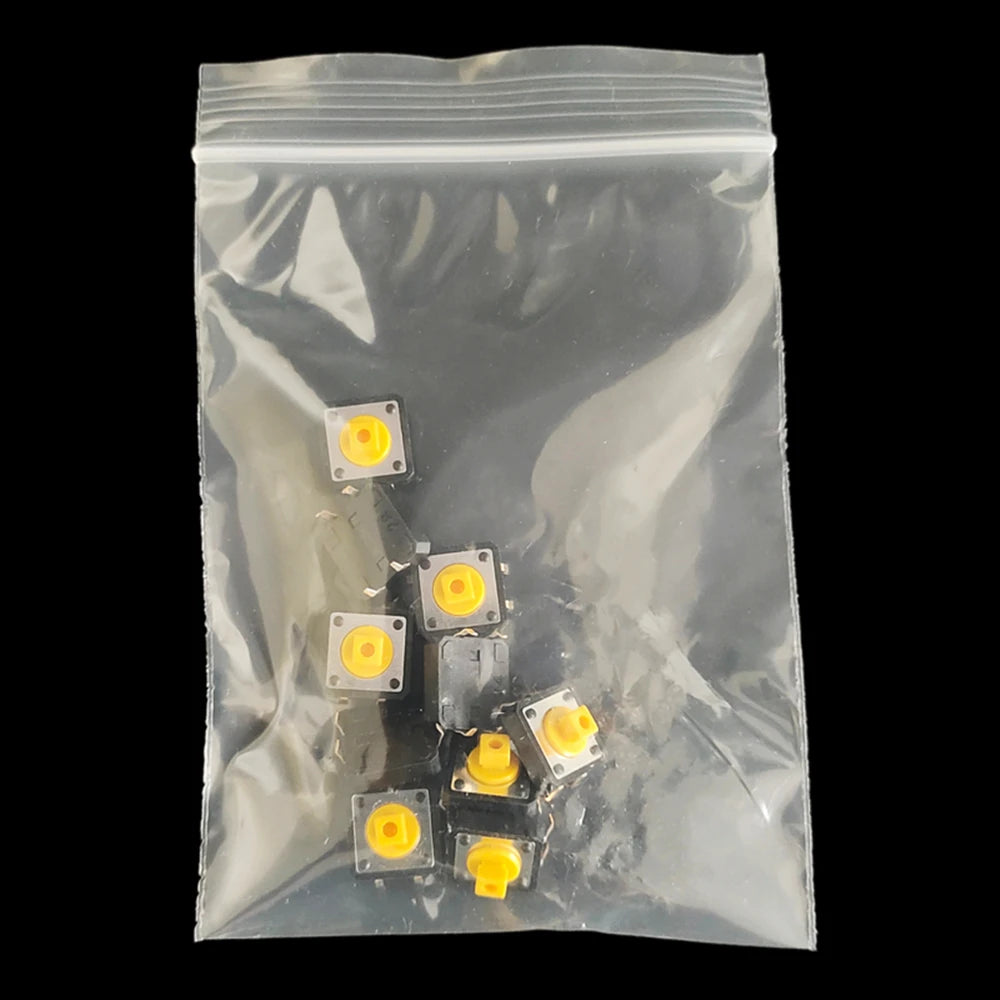 10Pcs 12x12x7.3mm Yellow Tactile Switch Push Button Micro Momentary Tact Switches for DIY Electronics