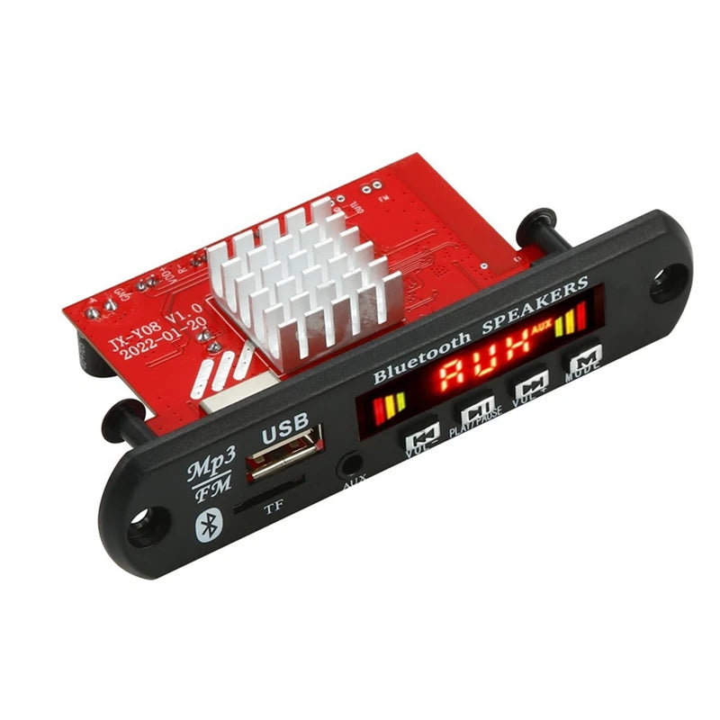 2X60W Amplifier Bluetooth 5.0 MP3 Decoder Board Handsfree 12V Wireless Music Player Audio Modul USB TF AUX FM Radio-A22U