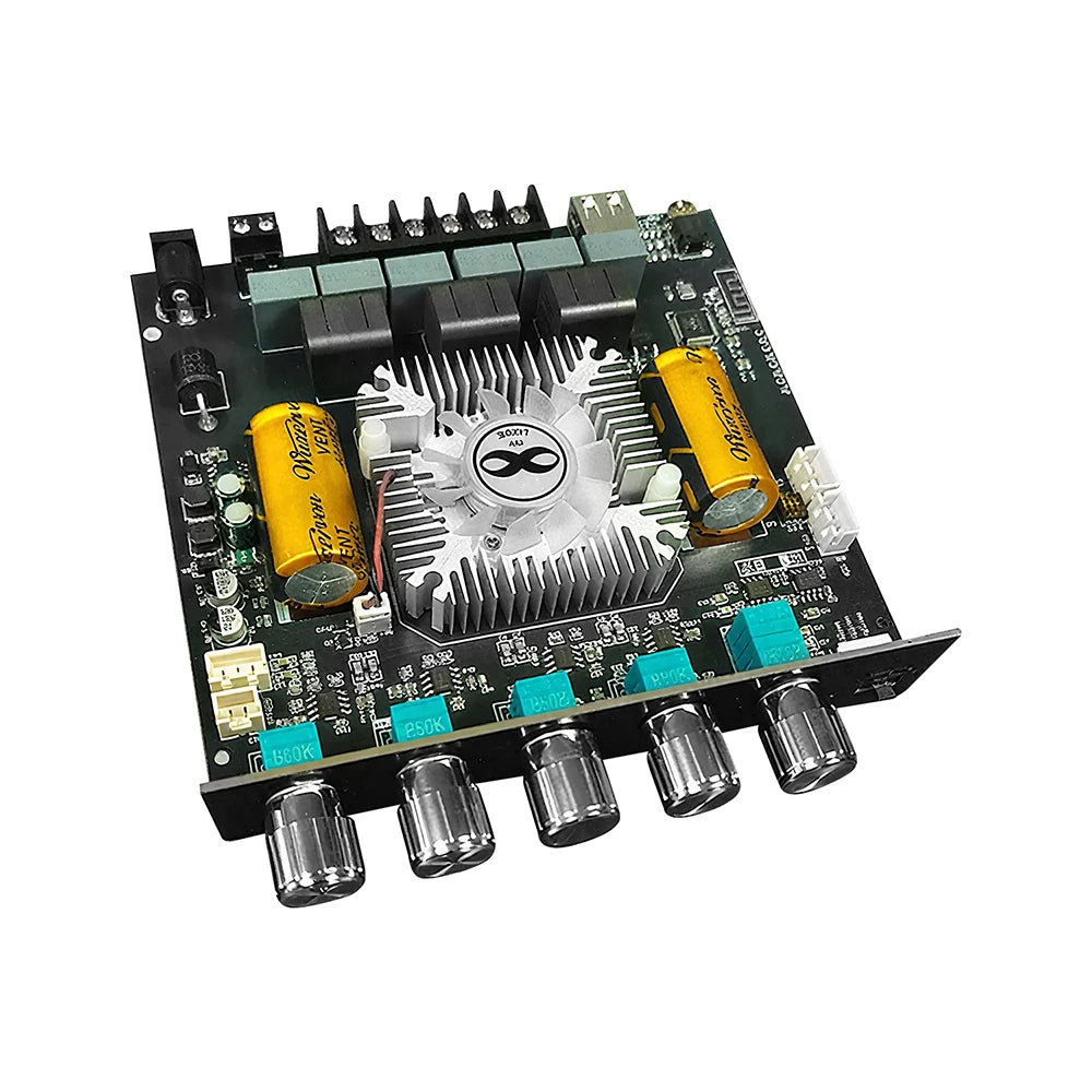 DC 16-38V ZK-AS1 2G Second Generation Upgraded 2.1-channel TPA3255 Bluetooth Digital Amplifier Board Module 220W+220W+350W