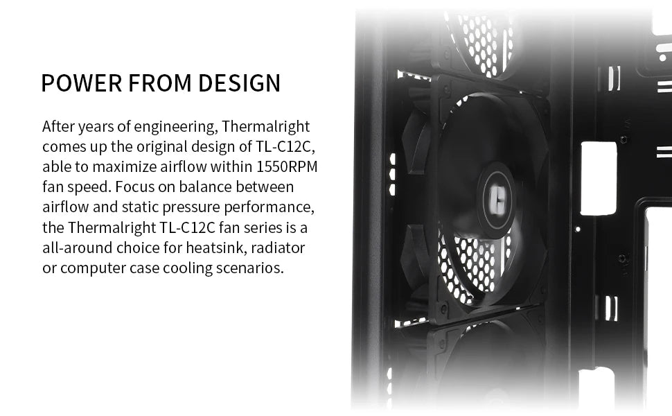 Thermalright 120mm Case Fan TL-C12C EXTREM/C12CW-S/C12C-S/C12CW/C12C CPU Cooling Fan ARGB 120mm High Performance Fan
