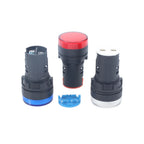 1PCS 22mm Panel Mount Signal Power Led Indicator Light Pilot Lamp Blue Green Red White Yellow Plastic 12V 24V 220V 110V 380V