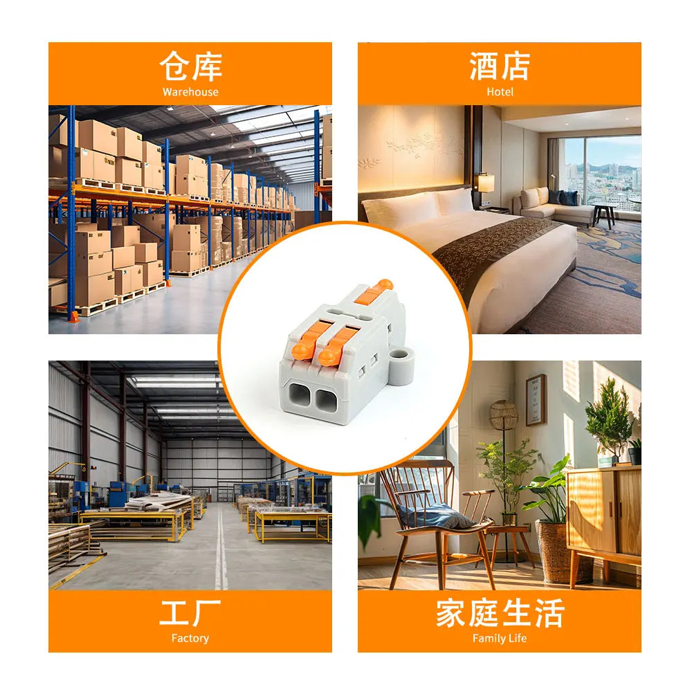 DIY GO 40PCS Lever Wire Connectors Assortment Pack Compact Splicing Connector Kit for Electrical Quick Connection Terminals