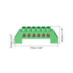 1/2Pcs 4/6/8/10/12 Positions Terminal Block Connector Strip Brass Zero Line Ground Bar Electrical Distribution Wire Screw Termin
