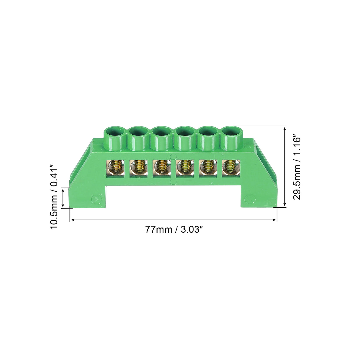 1/2Pcs 4/6/8/10/12 Positions Terminal Block Connector Strip Brass Zero Line Ground Bar Electrical Distribution Wire Screw Termin