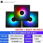 Thermalright TL-C12C 3 in 1 120mm Cooling Fan 5V ARGB gamer Adjust Speed Cooler argb Adjustable computer Case Fan ventilador