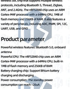 NRF52840 Development Board Compatible With Nice,New ipex antenna base version,Nano V2.0 Bluetooth Charging Management Pro Type-c
