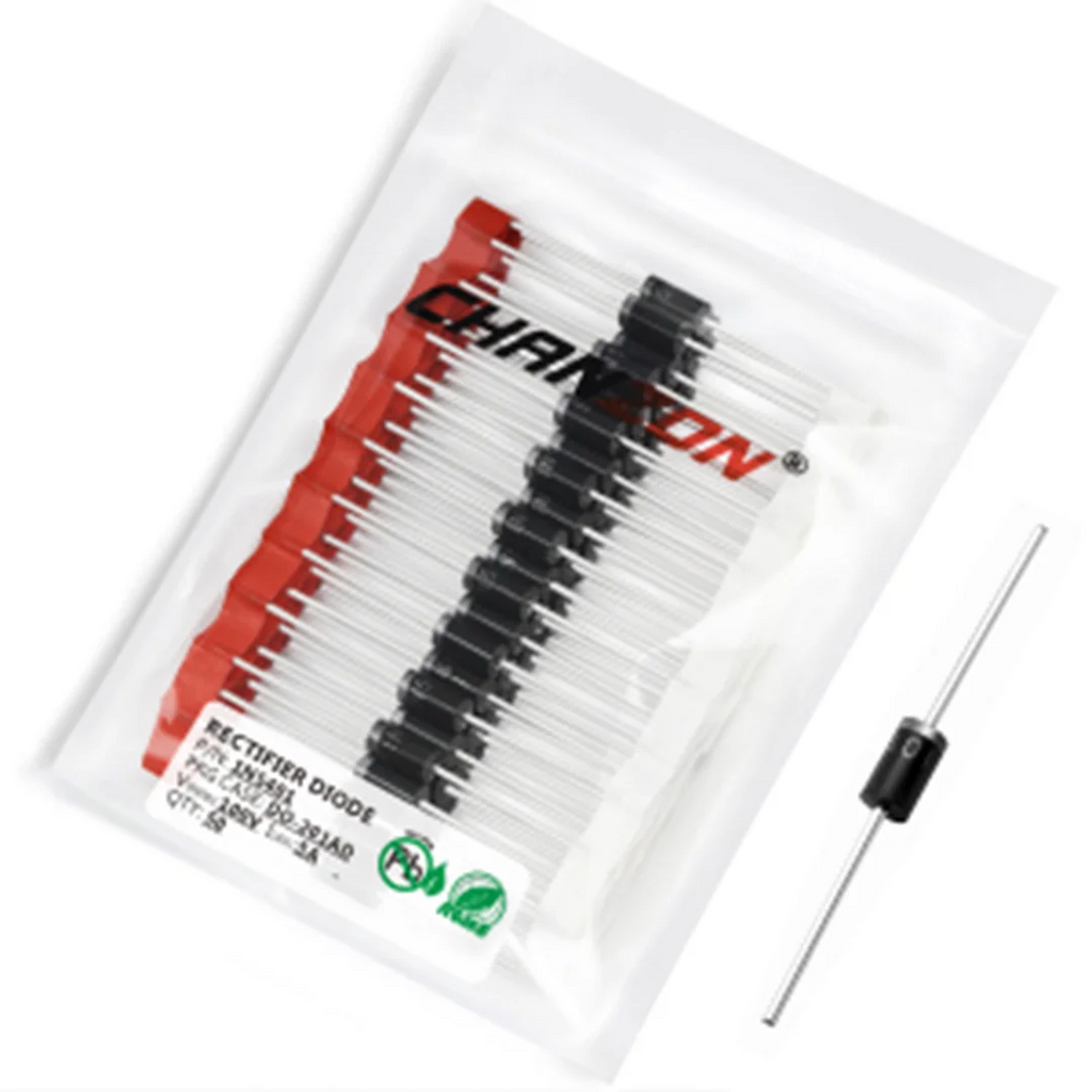 50pcs 1N5400 1N5401 1N5402 1N5404 1N5406 1N5408 Rectifier Diode 3A 50V 100V 200V 400V 600V 1000V DO-201AD DO-27 Axial 3 Amp