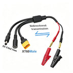 XT60 to 4mm Banana / Alligator Clip Adapter Cable, XT60H Female Male Connector Charging Cord 4.0mm Banana Plug to DC 5.5x2.1mm