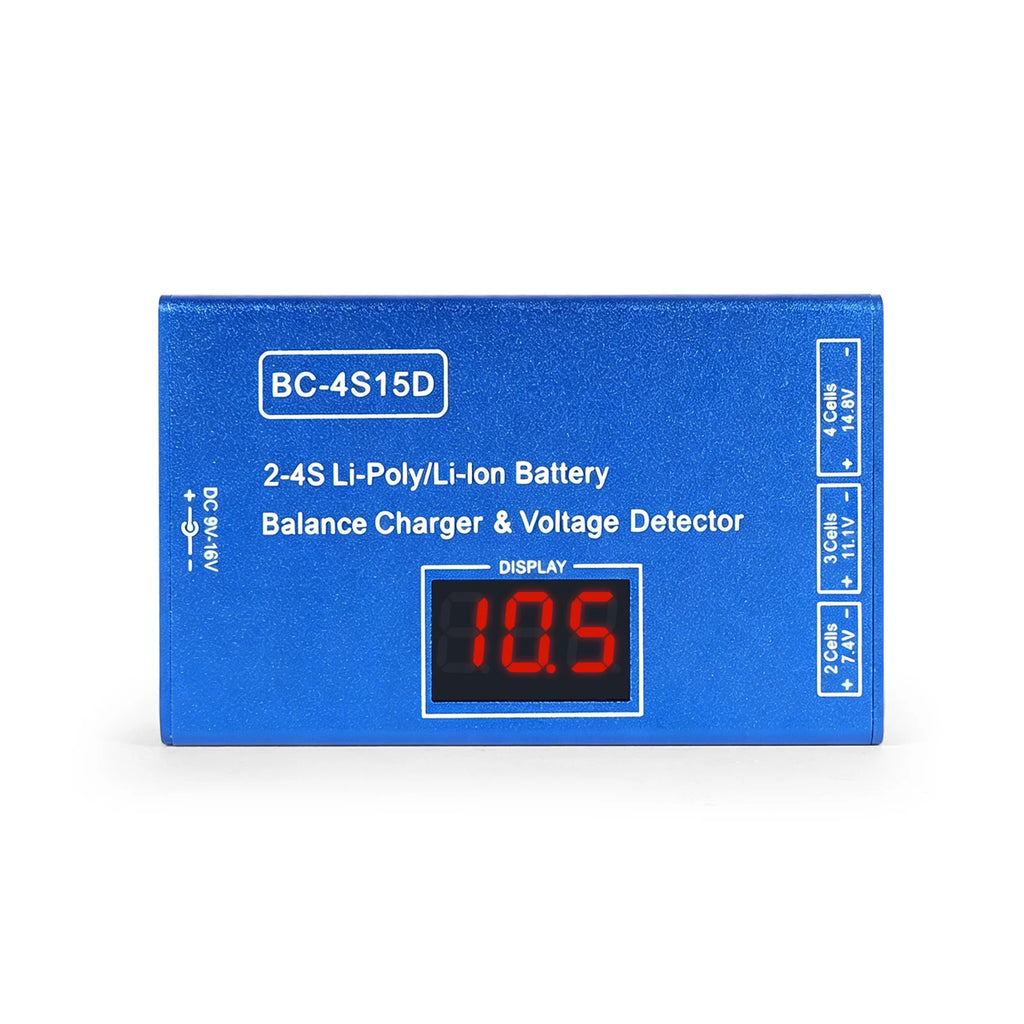 BC-4S15D Battery Lithium Lipo Balance Charger Voltage Detector LCD Digital Display Balance Charger with Adapter for RC Battery