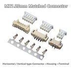 50pcs Micro JST MX1.25 Straight needle/curved needle Connector 2Pin~12Pin Male Pin Header Right Angle 90°/180° 1.25mm Pitch