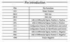 5pcs USB TYPE-C conversion board 2.54MM DIP CC1 CC2 5.1K pull-down resistor connection