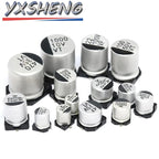 10Pieces 6.3V 10V 16V 25V 35V 50V 63V SMD Aluminum Electrolytic Capacitor 1uF 2.2uF 3.3uF 4.7uF 10uF 22uF 47uF 100uF 220uF 330uF