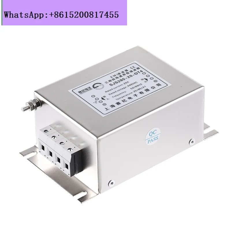 SJS280 three-phase four-wire single-stage AC power filter 380V 440V terminal block EMI anti-interference purification