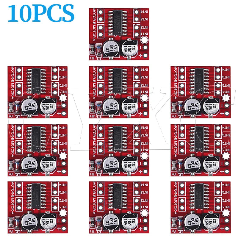 1/5/10PCS Mini L298N DC Motor Driver, MX1508 Mini Dual Channel 1.5A 2 Way PWM Speed Controller Dual H-Bridge Replace Stepper