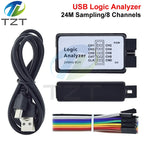 1/3PCS USB Logic Analyzer 24MHz 8 Channel 24M/seconds Logic Analyzer Debugger For ARM FPGA Logic Analyzer Logic 24M 8CH