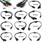  M6/M8 1 male to 2 female 2/3/4/5/6 pin Ebike DC splitter sensor Connector 40CM Cable Electric Bicycle Butt Joint ebike Plug