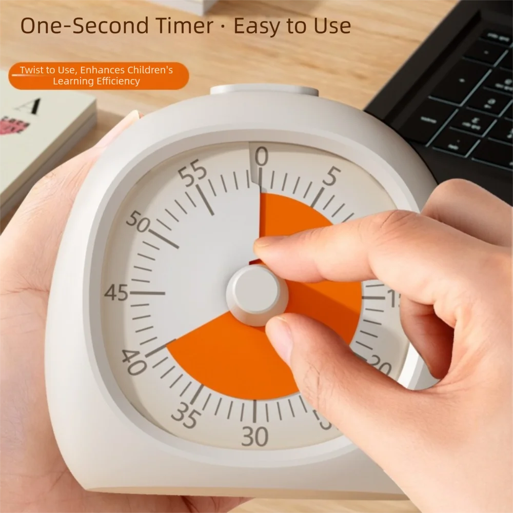 Portable Plastic Visual Timer 60 Minute Focus Aid Study Timer Silent Digital Clock Classroom Timer