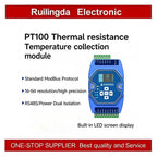 Industrial I/O Networking Module AI/AO/DI/DO 4-20mA 0-20mA, RJ45 RS485 Modbus TCP/RTU Gateway with OLED Display, DC 8-28V Powere