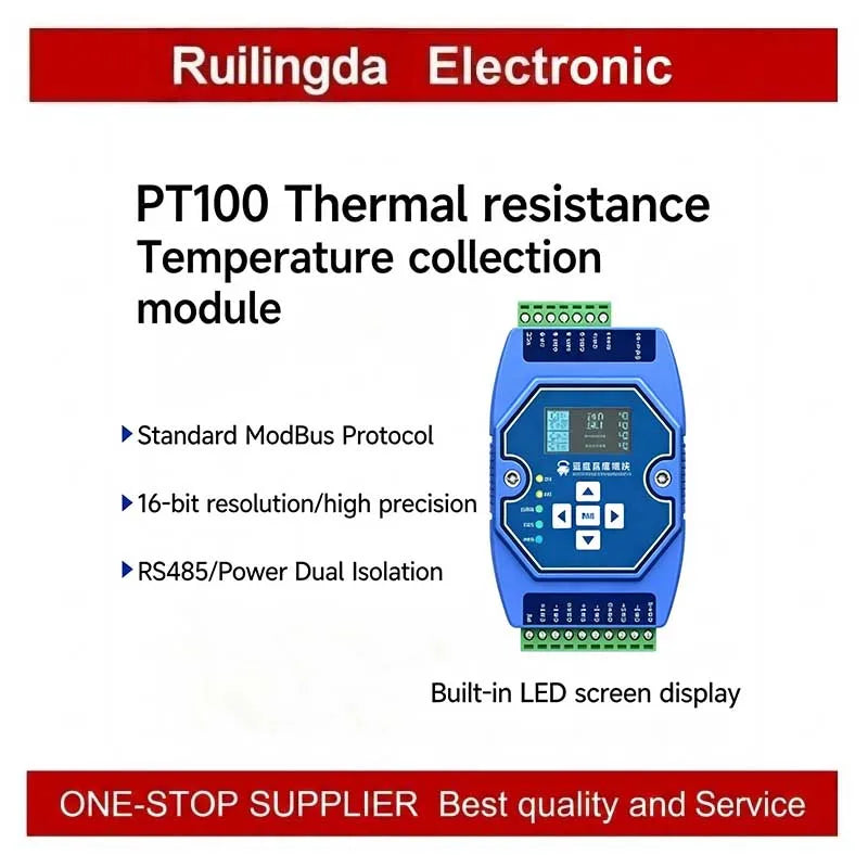 Industrial I/O Networking Module AI/AO/DI/DO 4-20mA 0-20mA, RJ45 RS485 Modbus TCP/RTU Gateway with OLED Display, DC 8-28V Powere