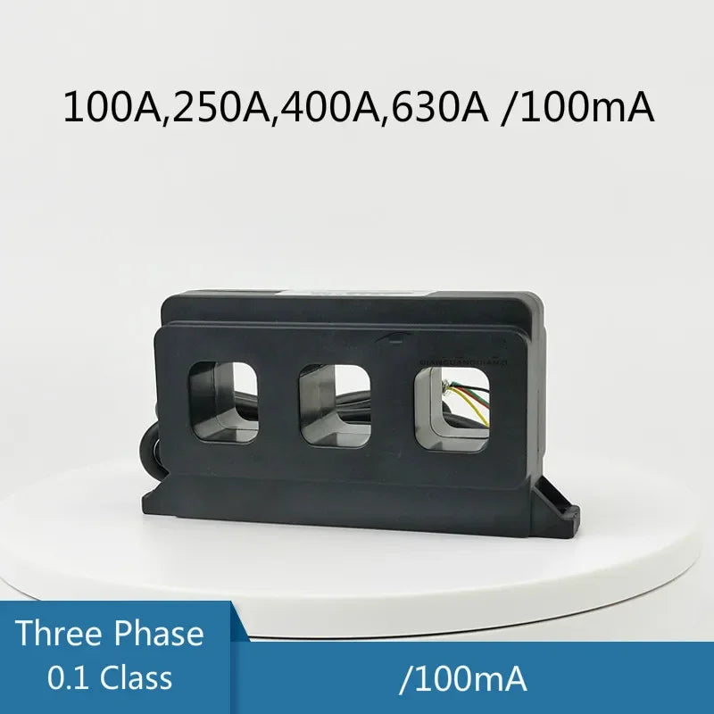 QQQThree-Phase Current Transformer Combined 100A,250a,400a,630a /100mA 3 Phase Integrated Low-Voltage CT for Instrument Meter