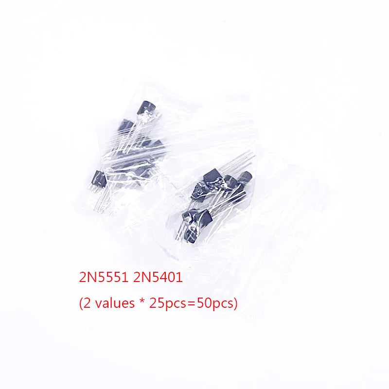 50-840PCS Transistors kit NPN PNP S8050 S8550 S9012 2N3904 2N3906 C1815 A1015 J13001 BC327 BC337 BC517 BC547 BC548 BC549 BC558