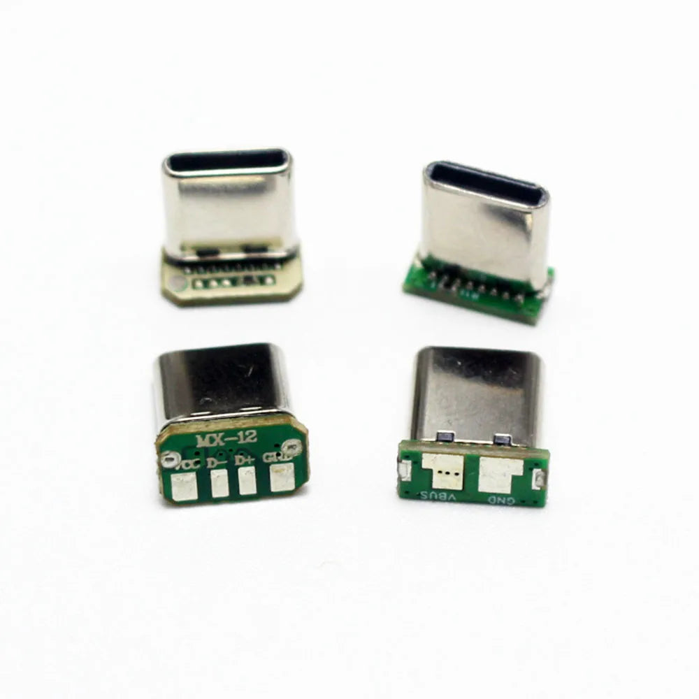 2/5/10PCS USB 3.1 Type C Vertical Patch Board 16pin 4 / 2 Welding Wire Data Band PCB USB Board Male Head 16P Usb C Connector