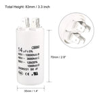 1Pcs CBB60 Run Capacitor 8uF-80uF 450V AC Double Insert 50/60Hz Cylinder White for Air Compressor Water Pump Motor