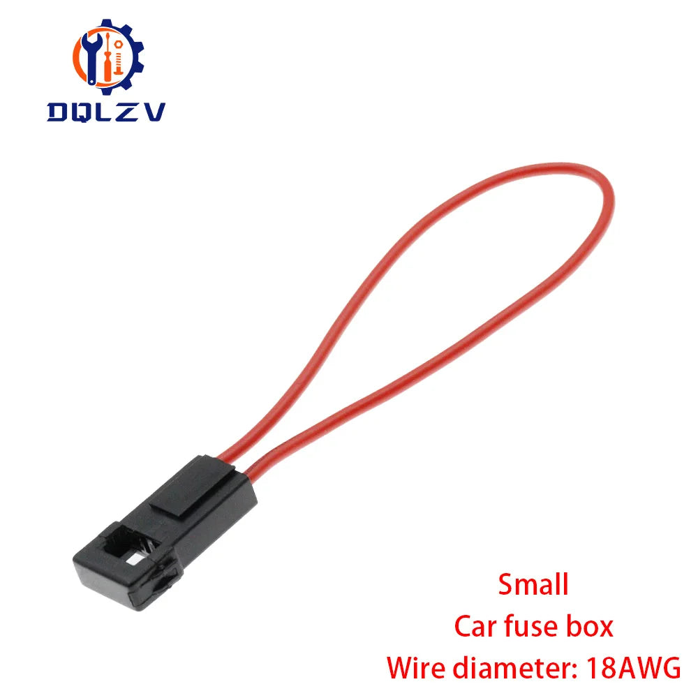 Medium ATC Fuse Holder In-line 18/16AWG Wire Copper 32V Power Blad with Small Fuse and Car Blade Fuse 2A 3A 5A 7.5A 10A 15A 20A